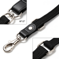 furbuddyqq.us MayPaw 4/6 /8/10 FT Dog Leash, Classic Solid Colors, Strong Nylon Rope Dog Leash Reinforced with Leather Tailor Connection Heavy Duty Silver Clasp (Black, 6ft*1/2")
